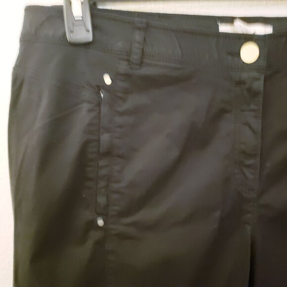 Chico's Cotton Blend Straight Leg Casual Black Pants Pockets Size L EUC - Picture 5 of 10